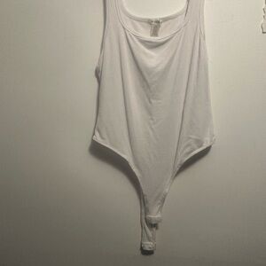 White Ribbed Women's Tank Top
